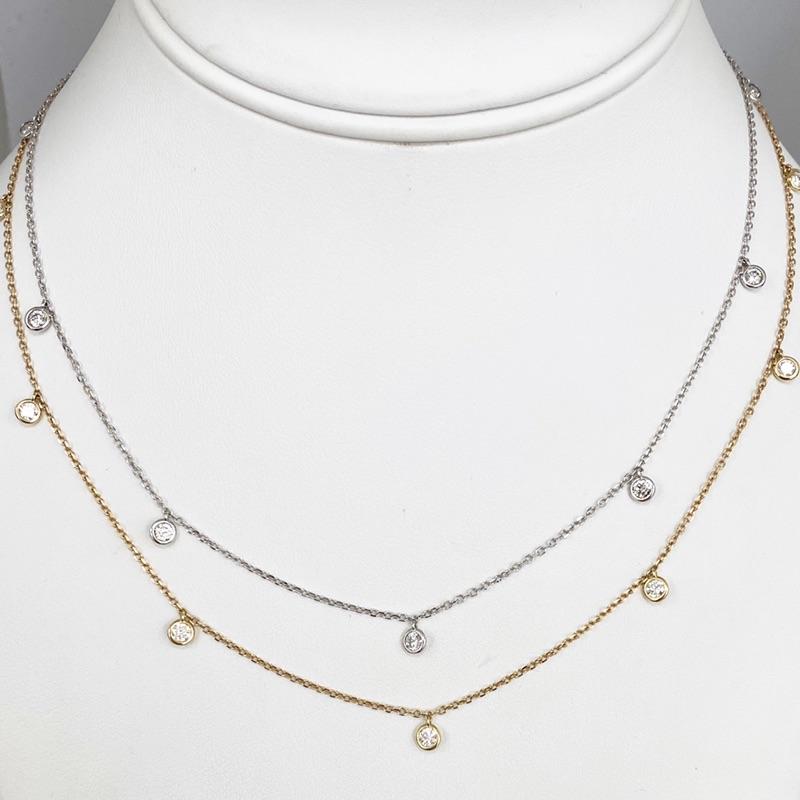 165-1043 - 14k Gold Diamond By The Yard Necklace – H.L. Gross