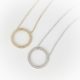 Diamond Circle Pendant Necklace