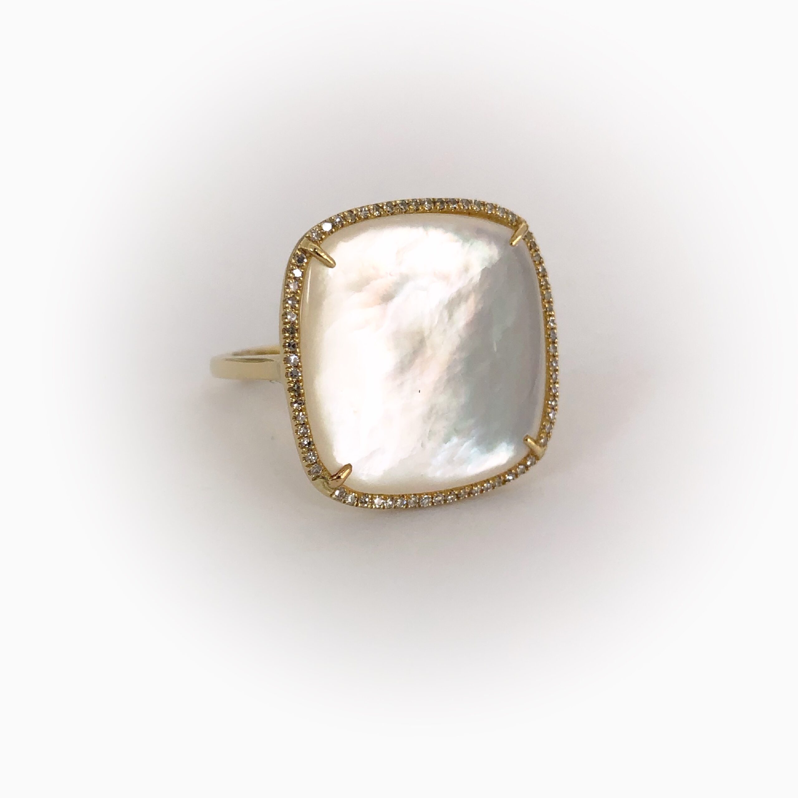 Sterling Silver Milgrained Square Mother Of Pearl Ring | Jewelers in  Rochester, NY