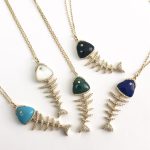 Gemstone & Diamond Fish Pendant