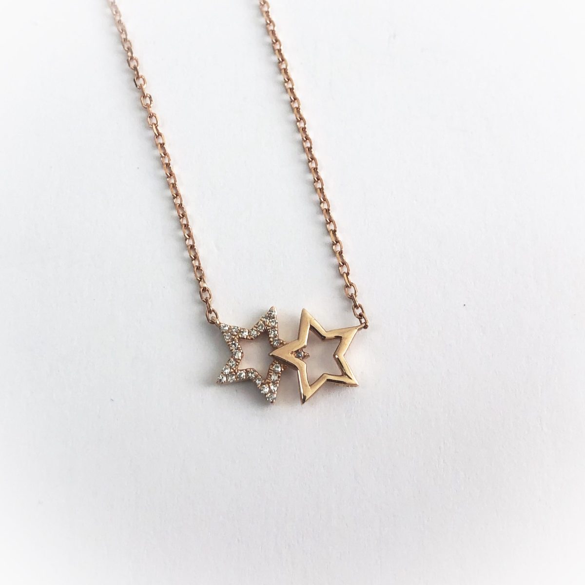 Double Star Pendant Necklace - Image 1