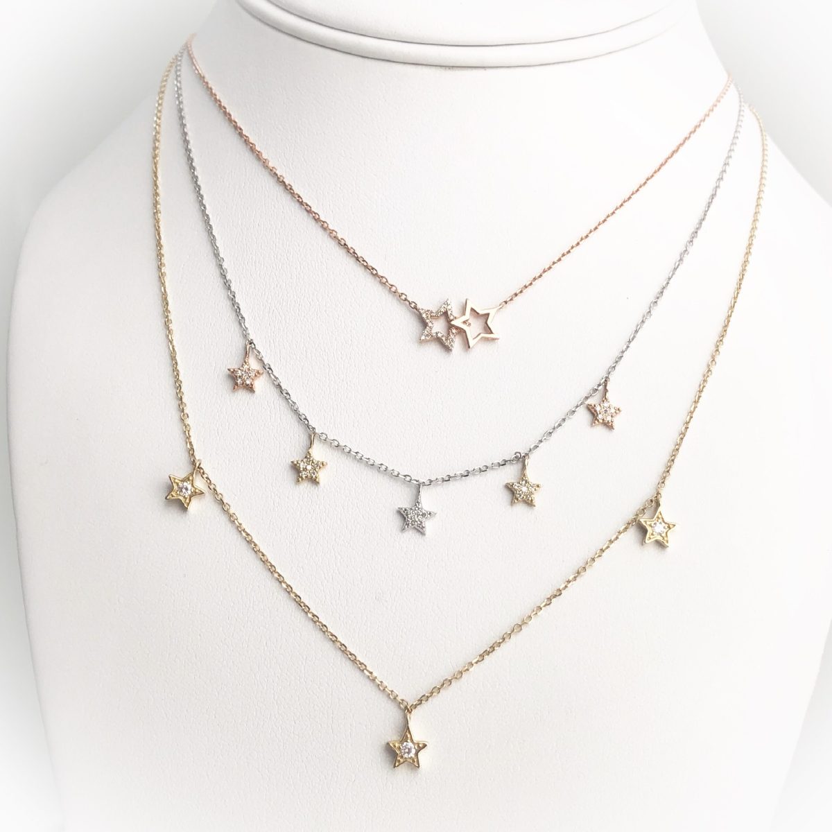 Double Star Pendant Necklace - Image 2