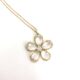 Rock Crystal & Diamond Flower Pendant Necklace