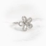 Diamond Flower Ring - 5 Petal
