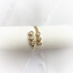 6 Bezel Set Diamonds Wrap Ring
