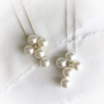 Pearl Cross with Diamond .07 ct tw