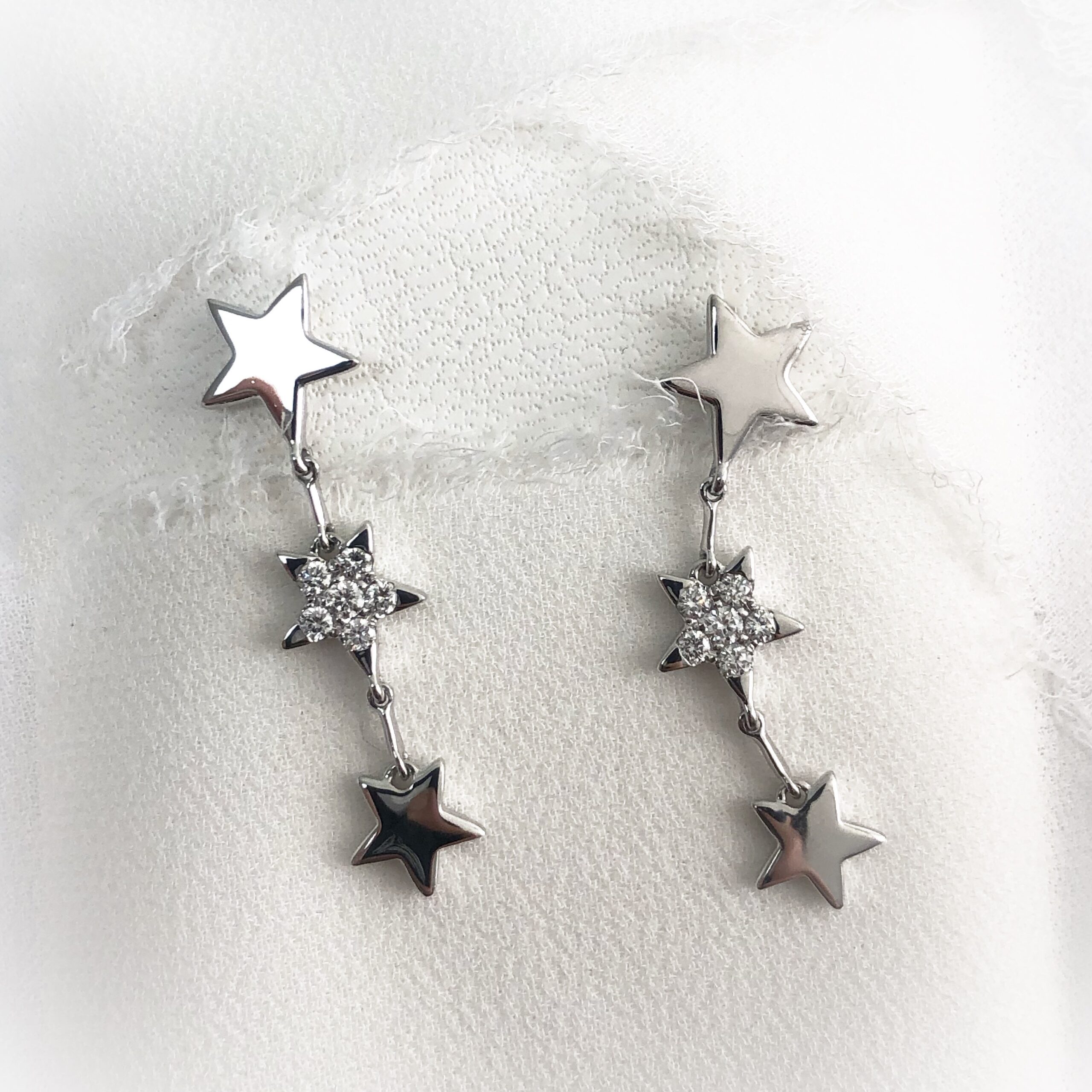 3 Star Drop Earrings