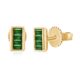 Gemstone Baguette Studs
