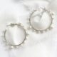 Scattered Pearl Round Hoop Lg