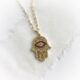 Hamsa Hand with Ruby Eye