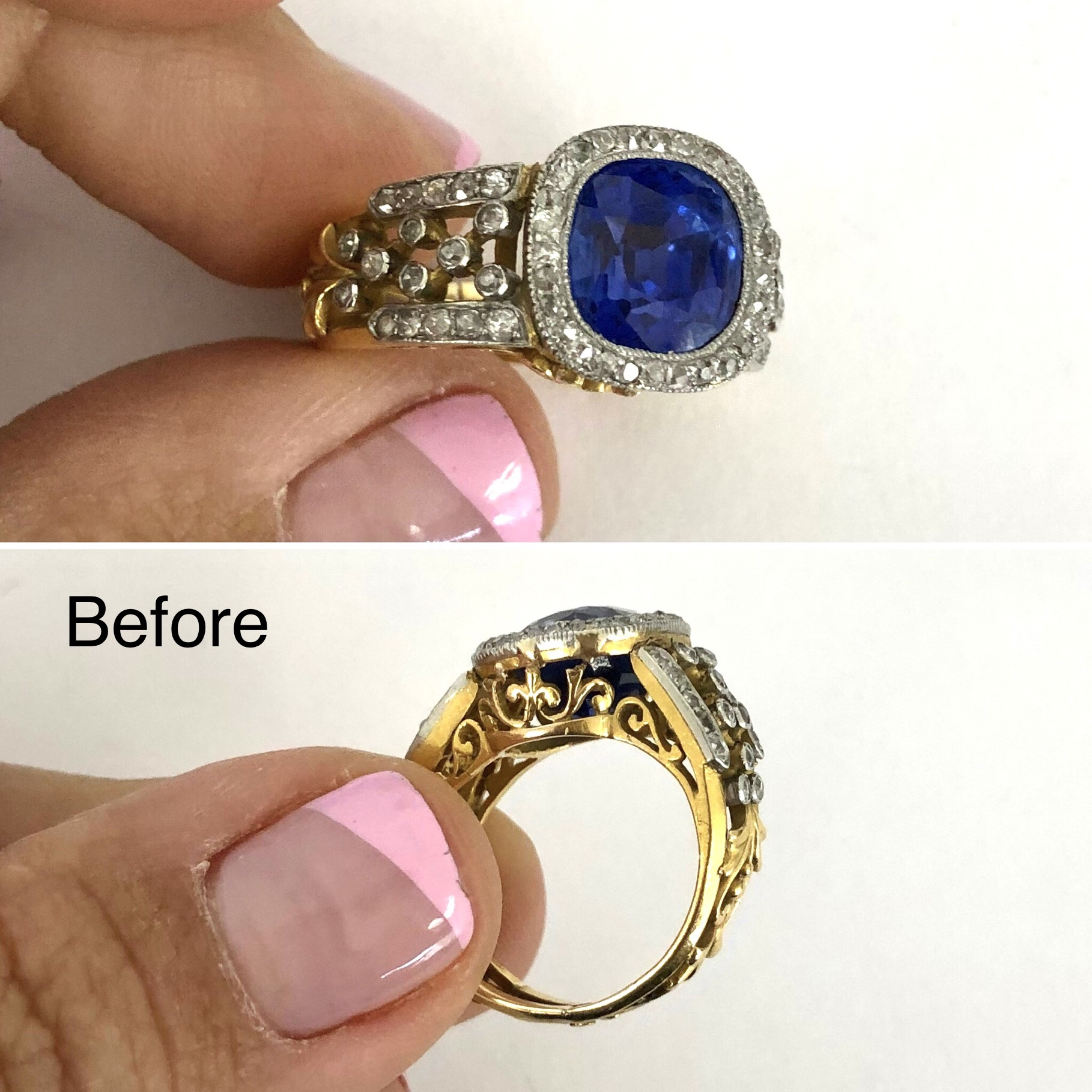 Antique Sapphire Ring Restoration