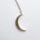 Gold & Diamond Crescent Moon Pendant