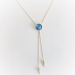 Gemstone & Diamond 'Y' Necklace - Image 3