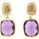 Amethyst & Diamond Drop Earring