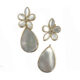 Yellow Gold Flower Drop Earrings