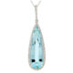 Pear Shape Aquamarine and Diamond Pendant