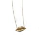 Yellow Gold Necklaces Lip Necklace
