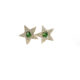 Emerald with Diamonds Star Earrings