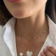 Heart Shaped Mother of Pearl Necklaces