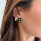 Black Flower Earring