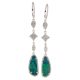 Black Opal & Diamond Drop Earring
