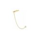 14K Gold and Diamond Single Ear Cuff with Chain