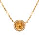 Citrine & Diamond Pendant