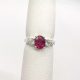 Ruby & Diamond Classic 3 Stone Ring