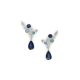 White Gold, Diamond & Sapphire Earrings