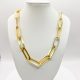 Yellow Gold Jumbo Chain Necklace with Diamonds