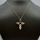 Multicolor Gemstone Cross Necklace