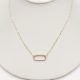 Slim Oval Diamond Necklace