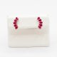 Ruby Earrings with Diamond Accent