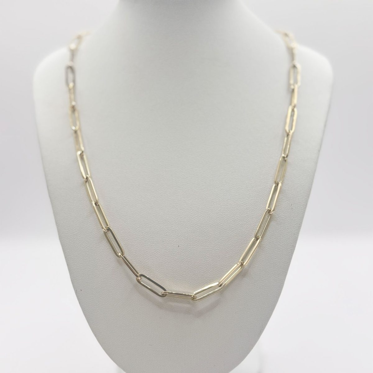 Yellow Gold Paperclip Necklaces - Image 1