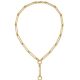 Elongated Link Lariat 18 Inch Necklace