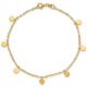Dangle Circle Disc Station 7.25 inch Bracelet