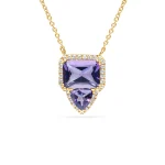 Amethyst & Diamond Necklace