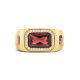 Garnet & Diamond Signet Ring
