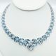 Diamond  & Aquamarine Wreath Necklace