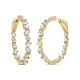 Yellow Gold Diamond Hoops