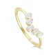 Curved 5 Diamond Ring