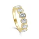 6 Fancy-shape Diamonds Ring