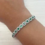 Gold, Emerald & Diamond Bracelet - Image 2