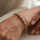 Flexible Beaded Diamond & Ruby Bangle