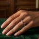 Gold Diamond Ruby Baguette Ring