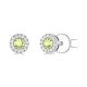 Diamond & Peridot Circle Studs