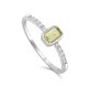 Diamond & Peridot Bezel Ring